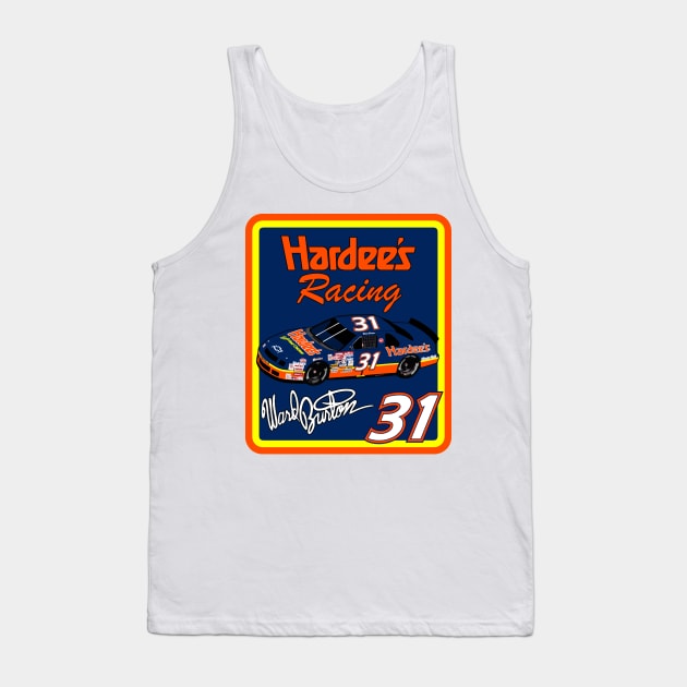 Ward Burton Hardee's Vintage Nascar Design Tank Top by Reno27Racing